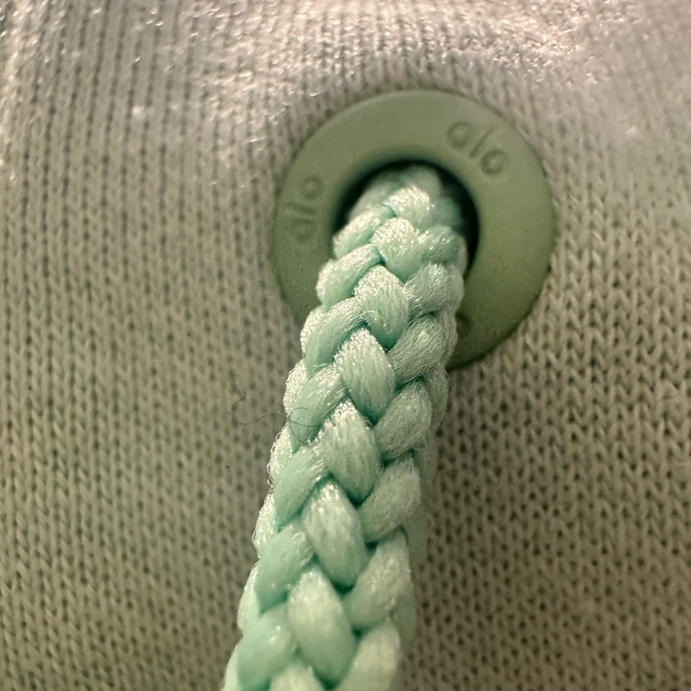 ✨ALO Yoga Cropped Hoodie in Mint - Picture 4 of 5